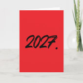 Typografie van penseelinkt van jaar 2027 kaart (Voorkant)