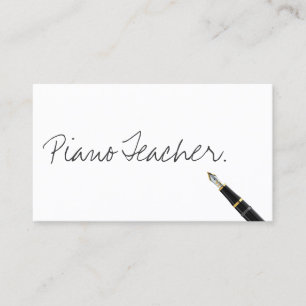 Typografie van piano-leraar visitekaartje