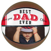 Typografie van Red Best Pap Ever Vader Basketbal (Voorkant)