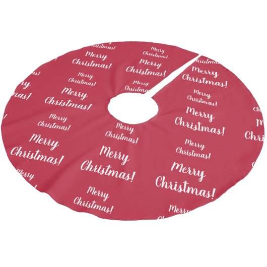 Typografie van Red Merry kerstscript Festive Kerstboom Rok (Gekanteld)