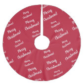 Typografie van Red Merry kerstscript Festive Kerstboom Rok (Voorkant)