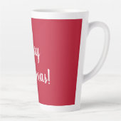 Typografie van Red Merry Kerstscript Latte Mok (Rechts)