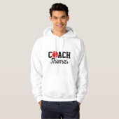 Typografie van Red Tennis Ball Coach Player Hoodie (Voorkant volledig)