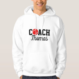 Typografie van Red Tennis Ball Coach Player Hoodie