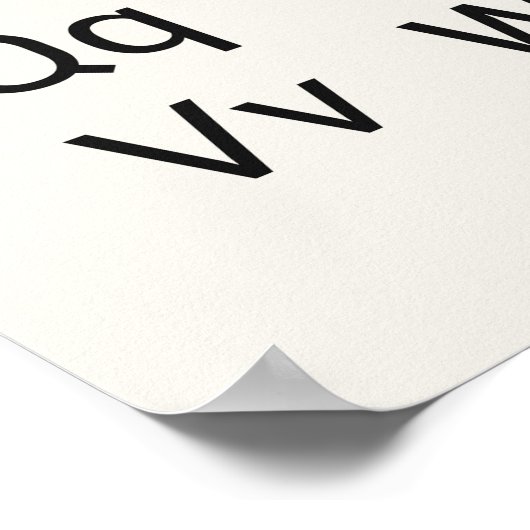 Typografie van Roboto Font Afdrukken Poster (Hoek)