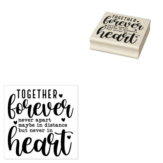 Typografie van Samen Voor Altijd Rubberstempel (Gestempeld)