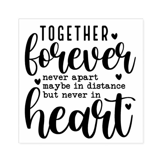 Typografie van Samen Voor Altijd Rubberstempel (Afrduk)