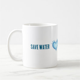 Typografie van Save Water Environmental Conservati Koffiemok