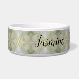 Typografie van scriptnaam voerbakje