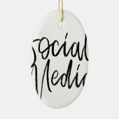 Typografie van social media Lovers Keramisch Ornament (Rechts)