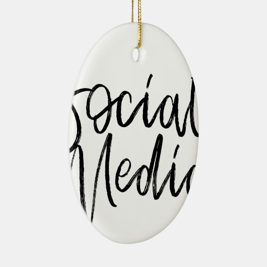 Typografie van social media Lovers Keramisch Ornament (Rechts)