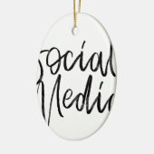 Typografie van social media Lovers Keramisch Ornament (Links)