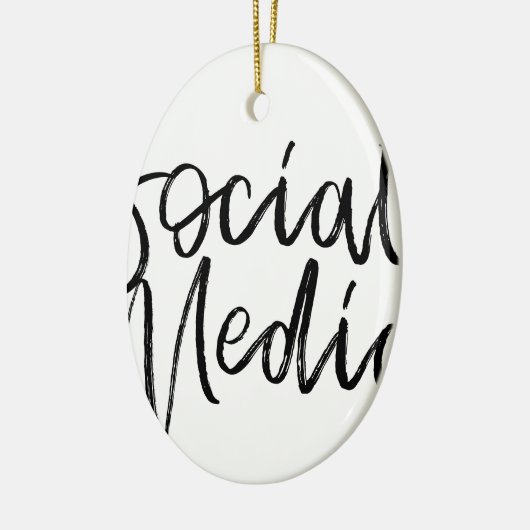 Typografie van social media Lovers Keramisch Ornament (Links)
