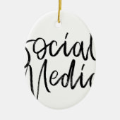 Typografie van social media Lovers Keramisch Ornament (Voorkant)