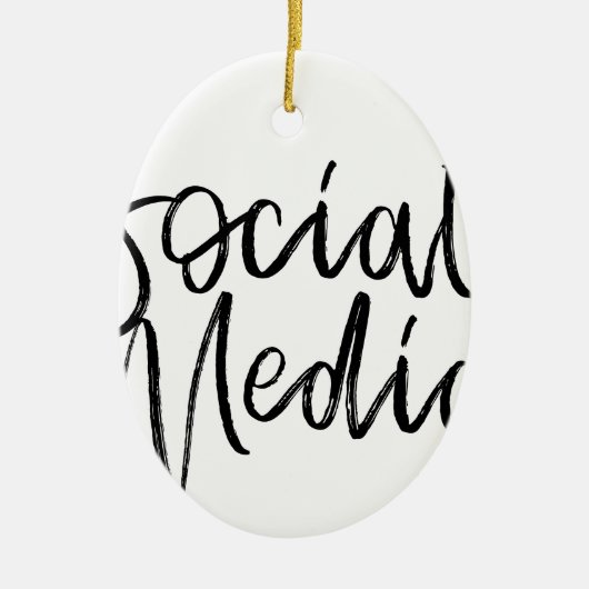 Typografie van social media Lovers Keramisch Ornament (Voorkant)