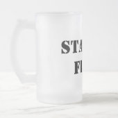 Typografie van Starter Fluid Funny Matglas Bierpul (Links)