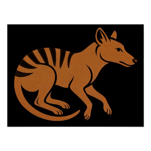 typografie van thylacine ontwerp perfect poster (Voorkant)