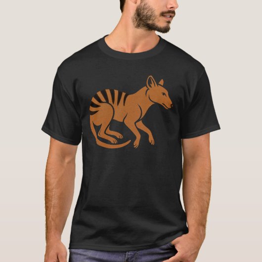  typografie van thylacine ontwerp t-shirt (Voorkant)