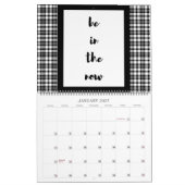 Typografie van zwarte en witte wijnen kalender (Jan 2027)