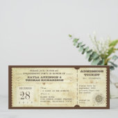 typografie verlovingsfeest tickets kaart (Staand voorkant)