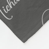 Typografie Vervang Jouw naam Sjabloon Donkergrijs Fleece Deken (Hoek)