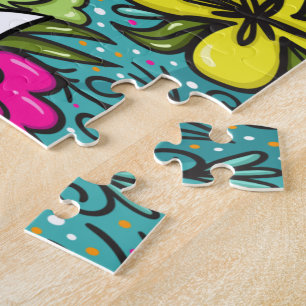 Typografie, Vintage Stijl, Retro Sfeer, Waterverf, Legpuzzel