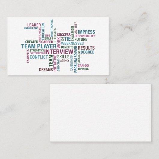 Typografie Visitekaartje (Voorkant / Achterkant)