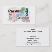 Typografie Visitekaartje Kunstschilderkunst (Voorkant / Achterkant)