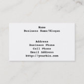 Typografie Visitekaartje Kunstschilderkunst (Achterkant)