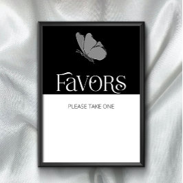 Typografie Vlinder gunsten neem er een Poster