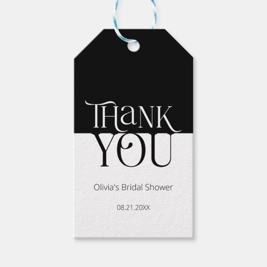 Typografie Vlinder vrijgezellenfeest dank u Cadeaulabel (Voorkant)