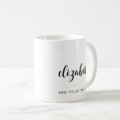 Typografie Voeg Jouw tekst naam Sjabloon Script Koffiemok (Voorkant rechts)