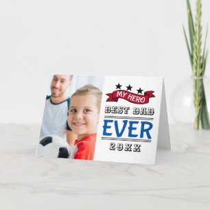 Typografie voor beste vader ooit vaderdag kaart
