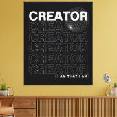 Typografie voor bevestiging van de Schepper Canvas Afdruk (Insitu (Woonkamer))