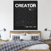 Typografie voor bevestiging van de Schepper Canvas Afdruk (Insitu (Slaapkamer))