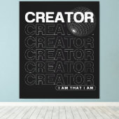 Typografie voor bevestiging van de Schepper Canvas Afdruk (Insitu (Houten vloer))