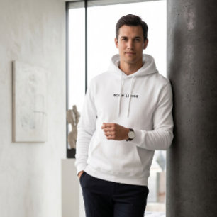 Typografie voor cozy slow living Minimalistische e Hoodie