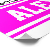 Typografie voor de gymnastiek met monogram poster (Hoek)