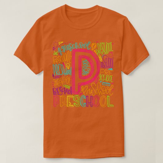 Typografie voor de kleuterschool terug naar de kin t-shirt (Design voorkant)