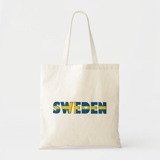 Typografie voor de vlag van Zweden Tote Bag (Voorkant)