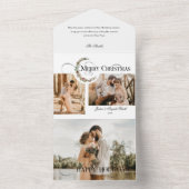 Typografie voor heerlijk en vrolijk kerstfeest Mul All In One Uitnodiging (Binnen)