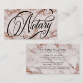 Typografie voor notaris Roos Gold Marble Visitekaartje (Voorkant / Achterkant)