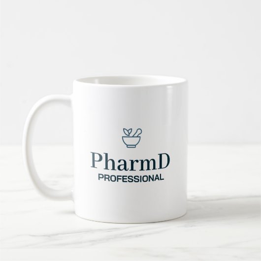 Typografie voor professionele identiteit van Pharm Koffiemok (Links)
