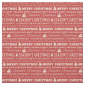 Typografie voor rode en witte kerst stof (Swatch)