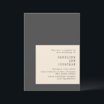 Typografie voor schrijfmachines Zwart en witbruilo Kaart<br><div class="desc">Typemachine Typografie Black en White Wedding Invitation met RSVP-websitedetails.</div>