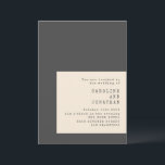 Typografie voor schrijfmachines Zwart en witbruilo Kaart<br><div class="desc">Typemachine Typografie Black en White Wedding Invitation met RSVP-websitedetails.</div>