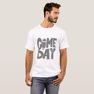 Typografie voor spel dag t-shirt