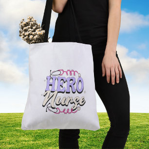 Typografie voor verpleegsters Violet Grote Keepsak Tote Bag