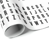 Typografie voor zwart en wit cadeaupapier (Rol Hoek)