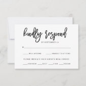 Typografie voor zwart en wit | RSVP van maankeuze (Voorkant)